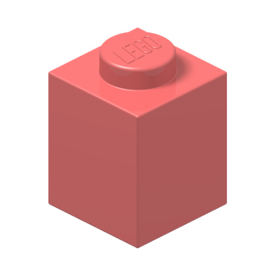 BRICK 1X1 · Vibrant Coral (réf. BrickLink Coral)