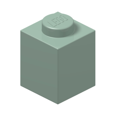 BRICK 1X1 · Sand Green (réf. BrickLink Sand Green)
