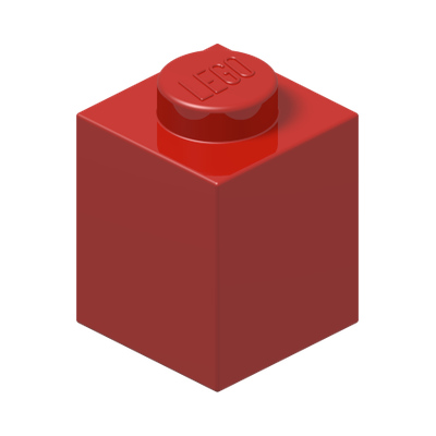 BRICK 1X1 · Bright Red (réf. BrickLink Red)