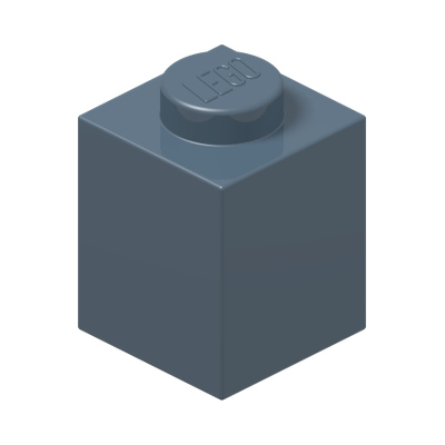 BRICK 1X1 · Sand Blue (réf. BrickLink Sand Blue)