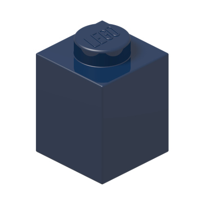 BRICK 1X1 · Earth Blue (réf. BrickLink Dark Blue)