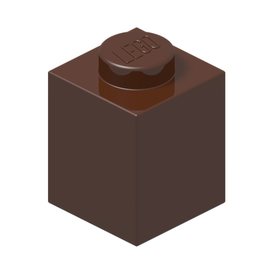 BRICK 1X1 · Reddish Brown (réf. BrickLink Reddish Brown)