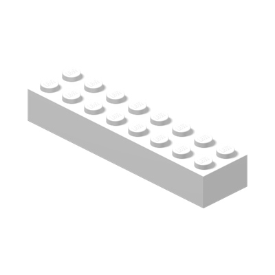 BRICK 2X8 · LEGO 6033776 (réf. BrickLink 3007) · White (réf. BrickLink White)