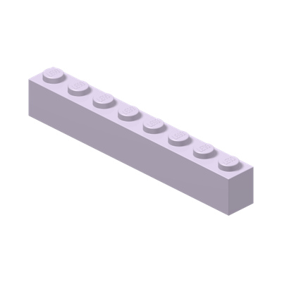 Brick 1 x 8 · Lavender (réf. BrickLink Lavender)