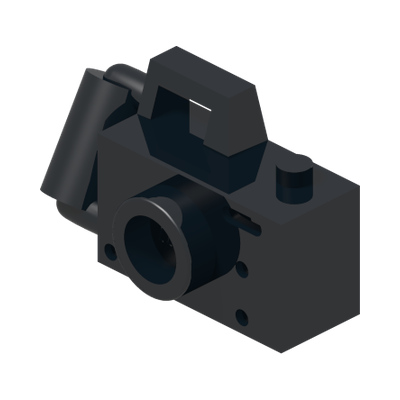 Minifigure, Utensil Camera Handheld Style with Compact Bar Handle · Réf. BrickLink 30089a · Couleur BrickLink : Black
