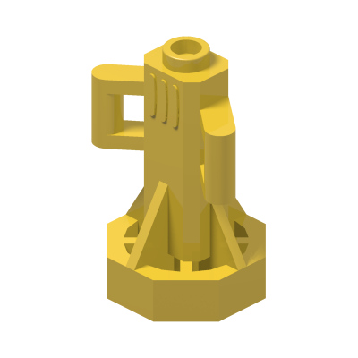 Minifigure, Utensil Underwater Scooter Octagonal with Handles · LEGO 4106578 (réf. BrickLink 30092) · Couleur BrickLink : Yellow