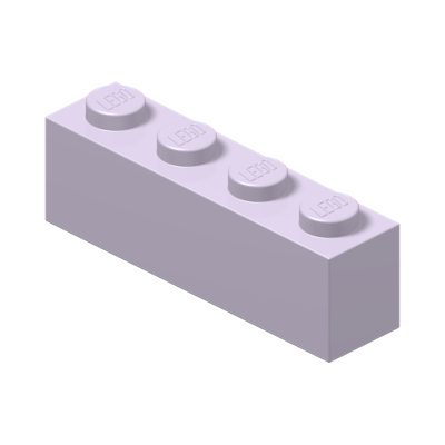 BRICK 1X4 · Lavender (réf. BrickLink Lavender)