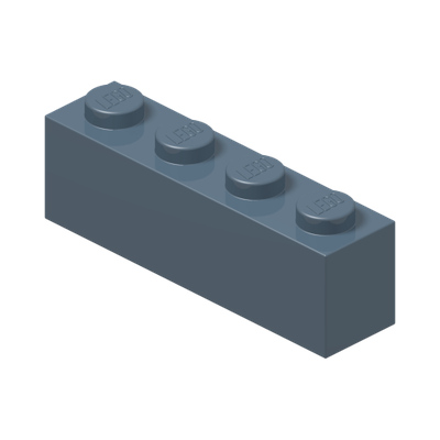 BRICK 1X4 · Sand Blue (réf. BrickLink Sand Blue)
