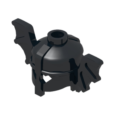 Minifigure, Headgear Helmet with Bat Wings · LEGO 4106514 (réf. BrickLink 30105) · Couleur BrickLink : Black
