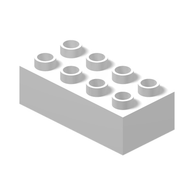 DUPLO BRICK 2X4 · LEGO 301101 (réf. BrickLink 3011) · White (réf. BrickLink White)