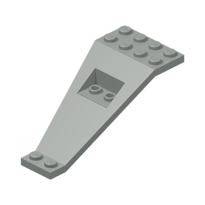 Wing Plate Bi-level 8 x 4 and 2 x 3 1/3 Down · LEGO 4106991 (réf. BrickLink 30119) · Couleur BrickLink : Light Gray