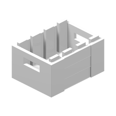 Container, Crate 3 x 4 x 1 2/3 with Handholds · LEGO 4154863 (réf. BrickLink 30150) · Couleur BrickLink : White