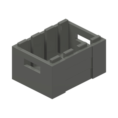 Container, Crate 3 x 4 x 1 2/3 with Handholds · Couleur BrickLink : Dark Bluish Gray