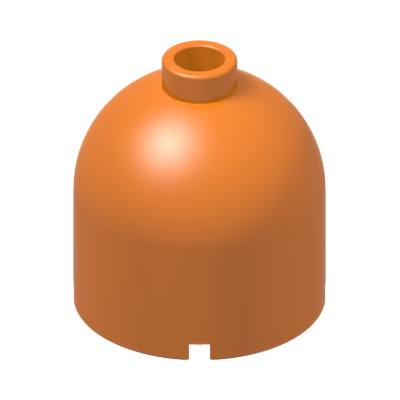 Brick, Round 2 x 2 x 1 2/3 Dome Top · LEGO 4560750 (réf. BrickLink 30151) · Bright Orange (réf. BrickLink Orange)