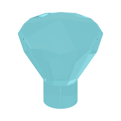 DIAMOND WITH STICK · Tr. Light Blue (réf. BrickLink Trans-Light Blue)