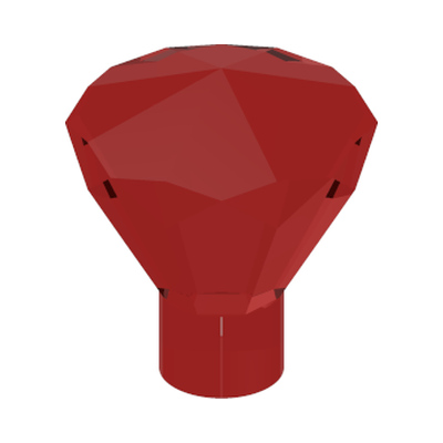 DIAMOND WITH STICK · Tr. Red (réf. BrickLink Trans-Red)