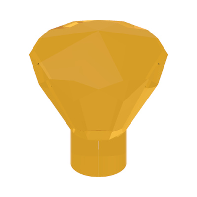 Rock 1 x 1 Jewel 24 Facet · Tr. Yellow (réf. BrickLink Trans-Yellow)