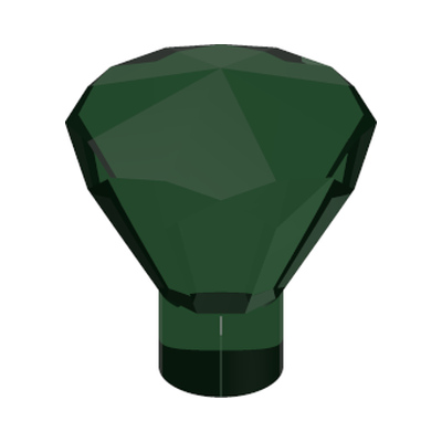 DIAMOND WITH STICK · Tr. Green (réf. BrickLink Trans-Green)