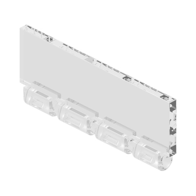 Windscreen 1 x 4 x 1 1/3 with Bottom Hinge · LEGO 4109966 (réf. BrickLink 30161) · Couleur BrickLink : Trans-Clear