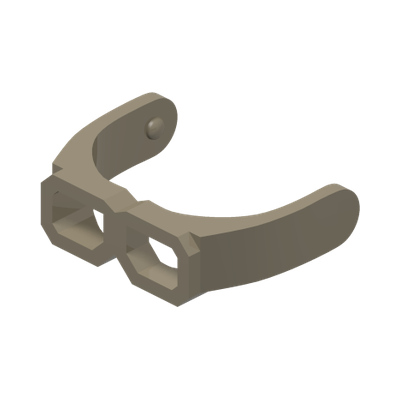 Minifigure, Visor Goggles · LEGO 6326298 (réf. BrickLink 30170) · Couleur BrickLink : Dark Tan