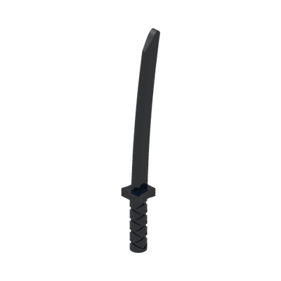 Minifigure, Weapon Sword, Shamshir / Katana (Square Guard) with Uncapped Pommel and Hole in Hilt · LEGO 4114206 (réf. BrickLink 30173b) · Couleur BrickLink : Black