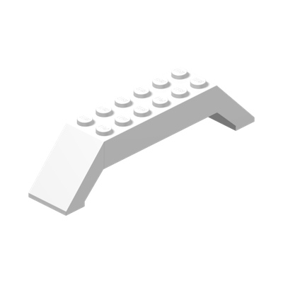 Slope 45 10 x 2 x 2 Double · LEGO 4110051 (réf. BrickLink 30180) · Couleur BrickLink : White