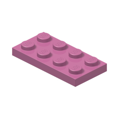 PLATE 2X4 · Bright Purple (réf. BrickLink Dark Pink)