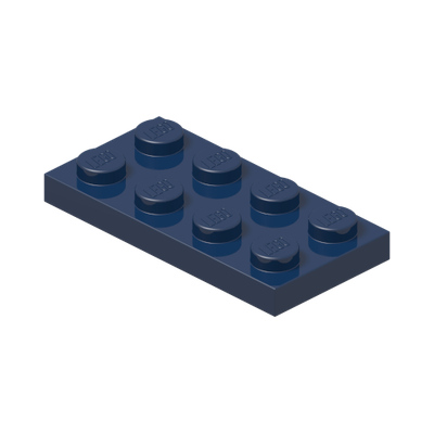 Plate 2 x 4 · Couleur BrickLink : Dark Blue
