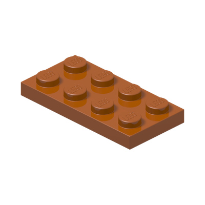 PLATE 2X4 · Dark Orange (réf. BrickLink Dark Orange)