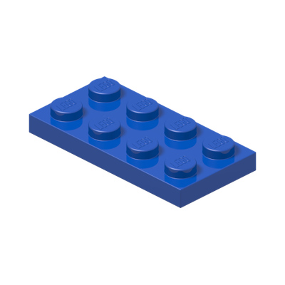 PLATE 2X4 · Bright Blue (réf. BrickLink Blue)