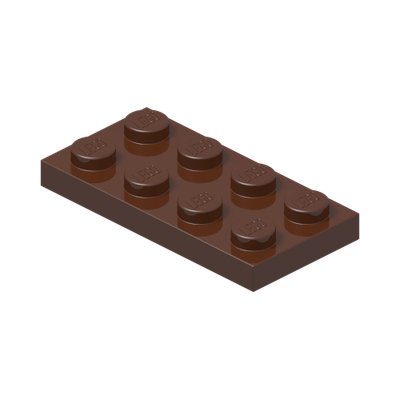 PLATE 2X4 · Reddish Brown (réf. BrickLink Reddish Brown)