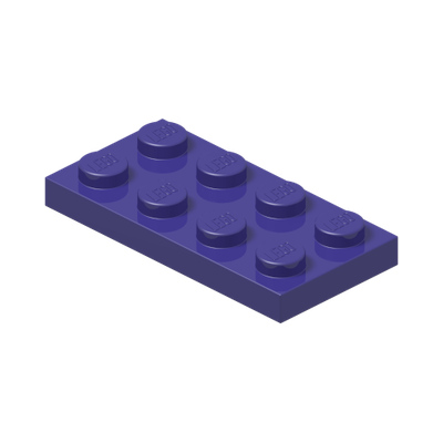 PLATE 2X4 · Medium Lilac (réf. BrickLink Dark Purple)