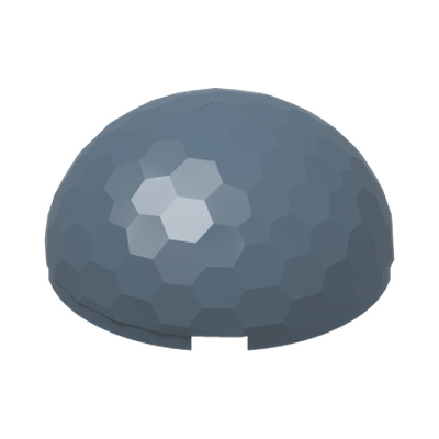 Cylinder Hemisphere 4 x 4 Multifaceted · Réf. BrickLink 30208 · Sand Blue (réf. BrickLink Sand Blue)