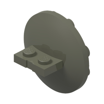 Bracket 1 x 2 - 4 x 4 Round Dish · LEGO 4114692 (réf. BrickLink 30209) · Couleur BrickLink : Dark Gray