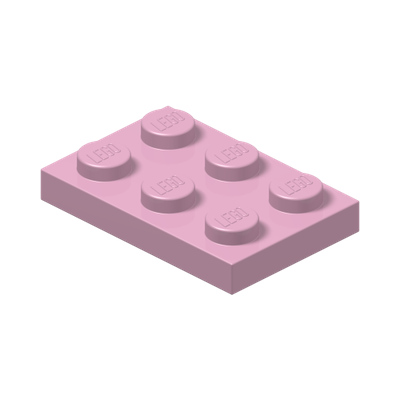 PLATE 2X3 · Light Purple (réf. BrickLink Bright Pink)