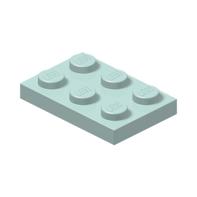 PLATE 2X3 · Aqua (réf. BrickLink Light Aqua)