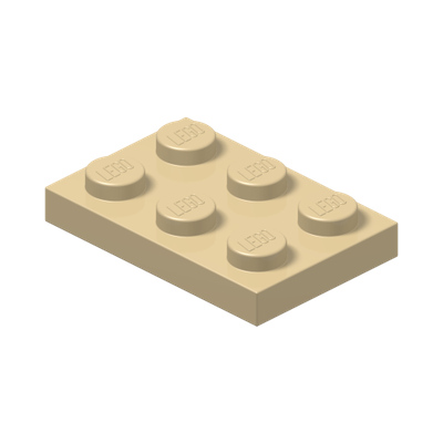 PLATE 2X3 · Brick Yellow (réf. BrickLink Tan)