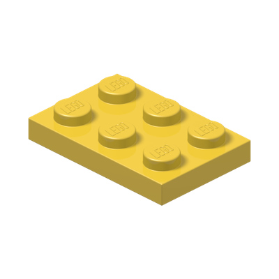 PLATE 2X3 · Bright Yellow (réf. BrickLink Yellow)