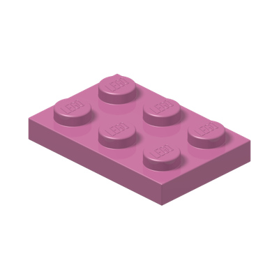 PLATE 2X3 · Bright Purple (réf. BrickLink Dark Pink)