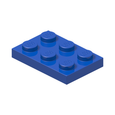 PLATE 2X3 · Bright Blue (réf. BrickLink Blue)