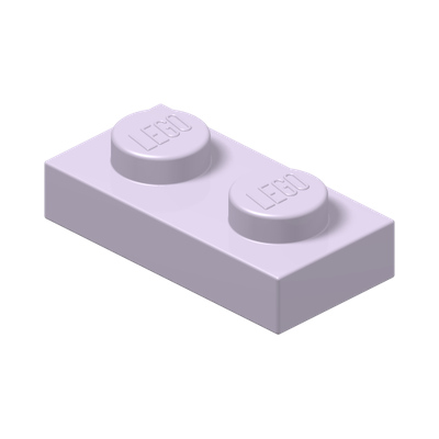 PLATE 1X2 · Lavender (réf. BrickLink Lavender)