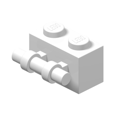 Brick, Modified 1 x 2 with Bar Handle on Side · LEGO 4140626 (réf. BrickLink 30236) · Couleur BrickLink : White