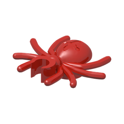 Spider with Round Abdomen and Clip · LEGO 4593768 (réf. BrickLink 30238) · Couleur BrickLink : Red