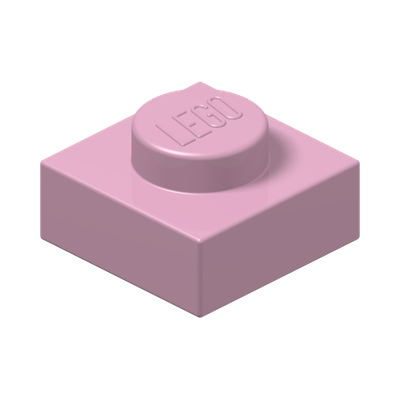 PLATE 1X1 · Light Purple (réf. BrickLink Bright Pink)
