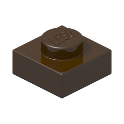 PLATE 1X1 · Dark Brown (réf. BrickLink Dark Brown)