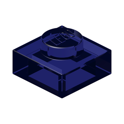 PLATE 1X1 · Tr. Blue (réf. BrickLink Trans-Dark Blue)