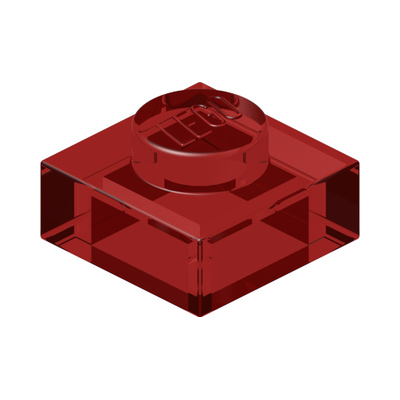 PLATE 1X1 · Tr. Red (réf. BrickLink Trans-Red)