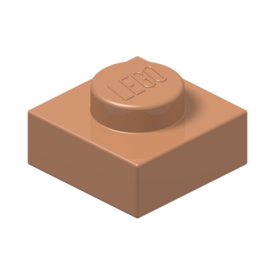 PLATE 1X1 · Nougat (réf. BrickLink Nougat)