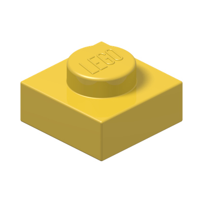 PLATE 1X1 · Bright Yellow (réf. BrickLink Yellow)