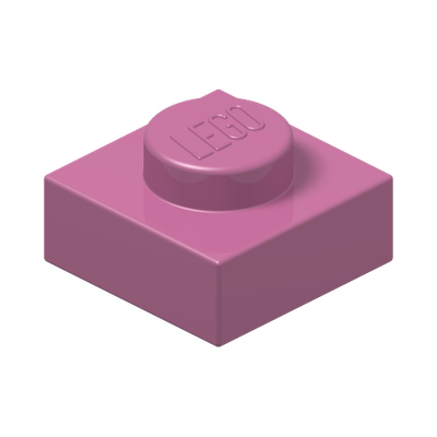 PLATE 1X1 · Bright Purple (réf. BrickLink Dark Pink)